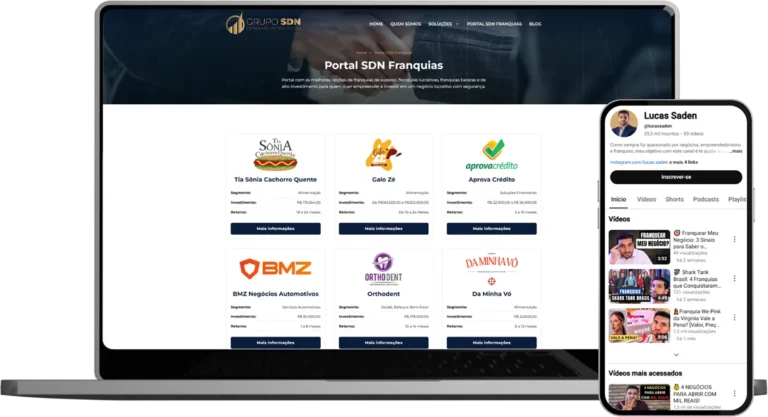 Portal SDN Franquias e Canal no YouTube